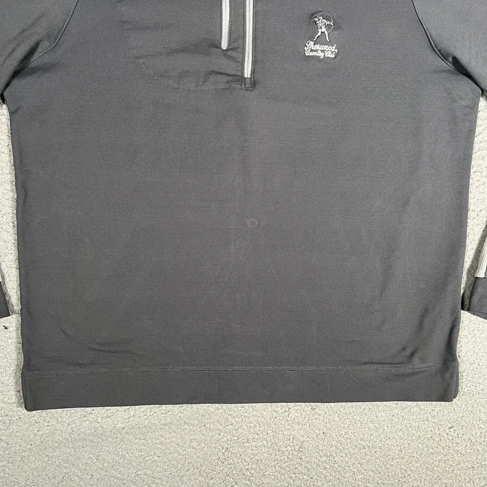 FootJoy Sweater Mens Medium Gray 1/4 Zip Golf Pullover Casual Preppy Sherwood CC